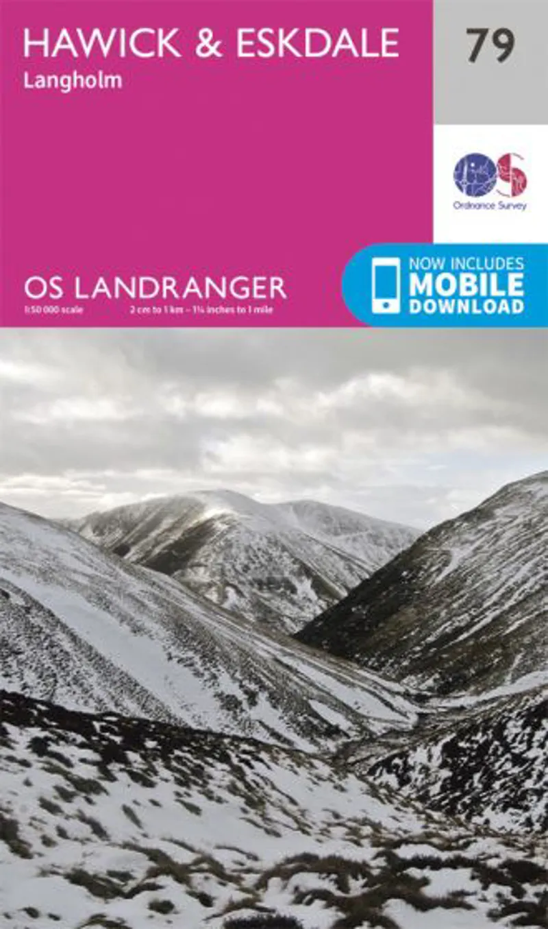 OS Landranger Map 79 - Hawick and Eskdale Langholm